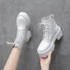 High Quality Shoes for Women Platform Boots Street Round Toe Ladies Shoes Zip Chunky High Heels Boots Women Zapatos De Mujer