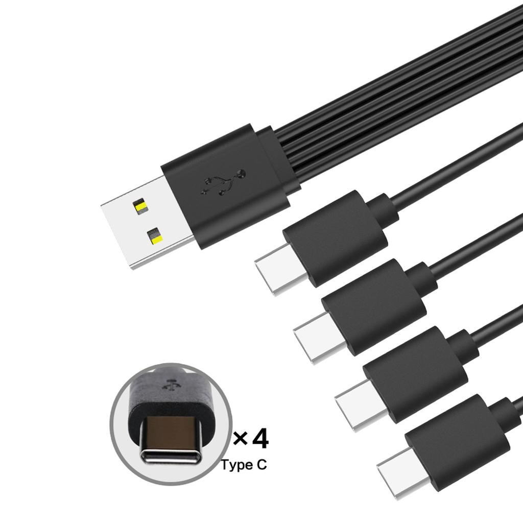 Мультизарядный кабель USB C-разветвитель 2/4 в 1 шнур для быстрой зарядки с 2/4 портом Type-C для телефона планшета
