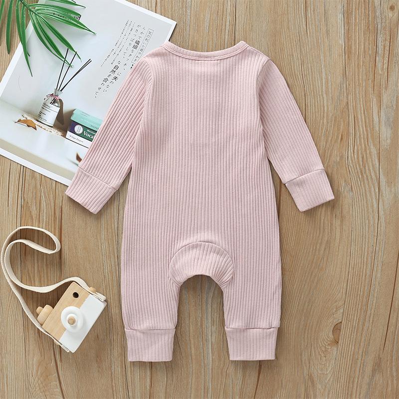 Newborn Infant Toddler Baby Boy Girls Long Sleeve Romper Knitting Jumpsuit Clothes Outfits Warm Plain Winter