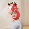 Yousheng Horse Headgear Hat Year of The Horse Cosplay Party Hat Soft Breathable Horse Head Photo Prop Cheerful Festival Headwear