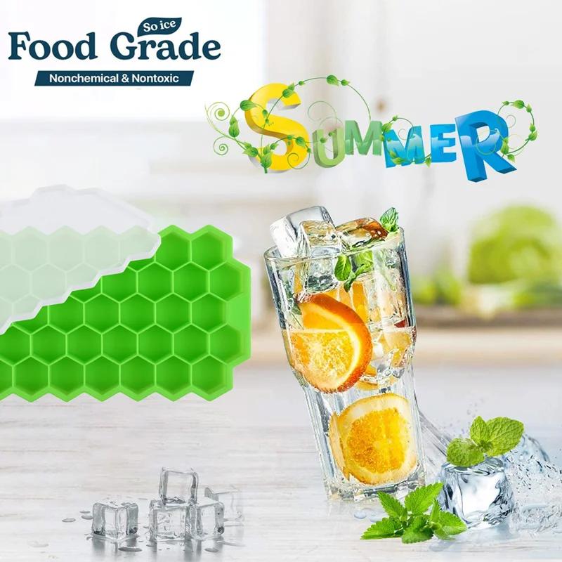 Ice Cube Maker Silicones Ice Mould Honeycomb Ice Cube Tray Magnum Silicone Mold Forms Food Grade Mold for Whiskey Cocktail