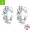 925 Sterling Silver Shining Moissanite Ear Buckles Women'S Wedding Earrings Light Luxury High-End Autumn And Winter