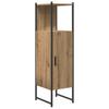 Bathroom Furniture Set with Shelf and Door 3 pcs Brown Particleboard