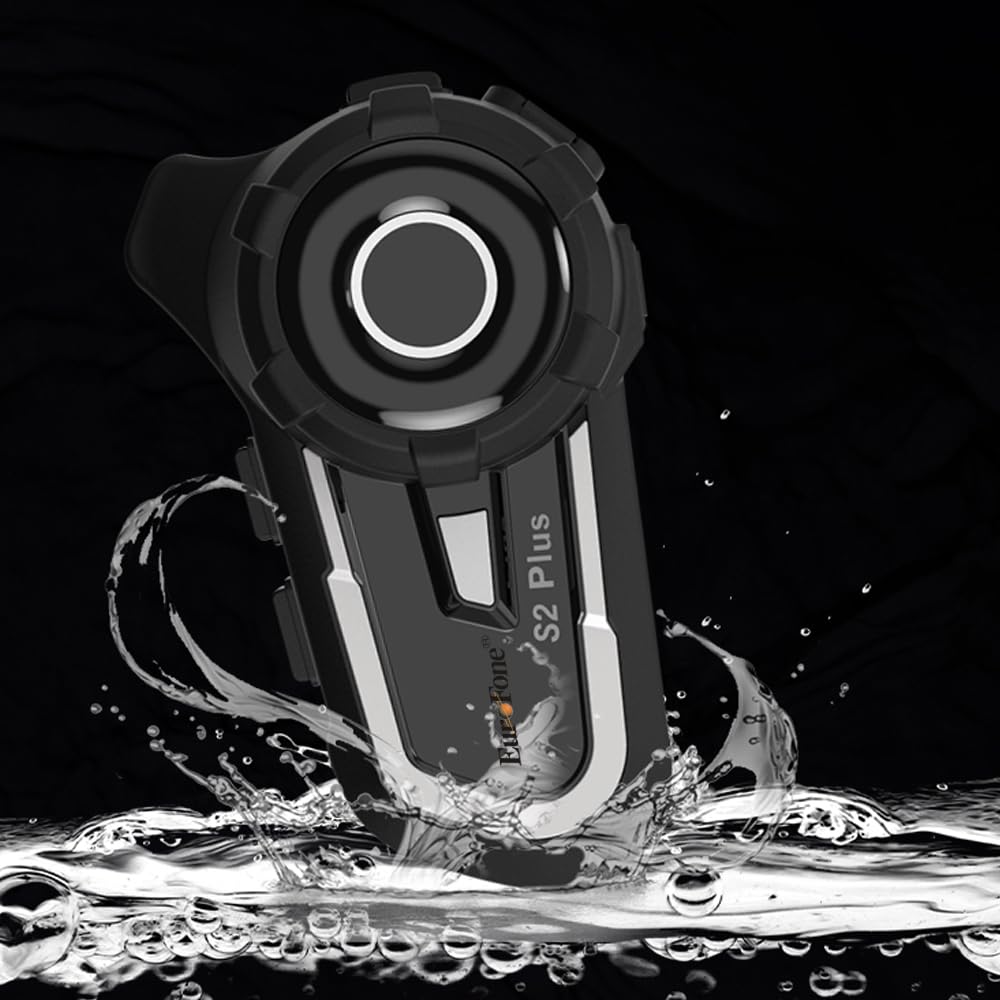 EuroFone S2 PLUS Motorcycle Bluetooth Simultaneous Calling While 1500m Communication IP67 Waterproof and Music 40mm Helmet Automatic CVC Noise HIFI