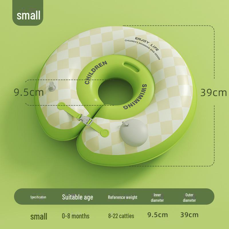 Прочный детский надувной плавательный круг толкающего типа