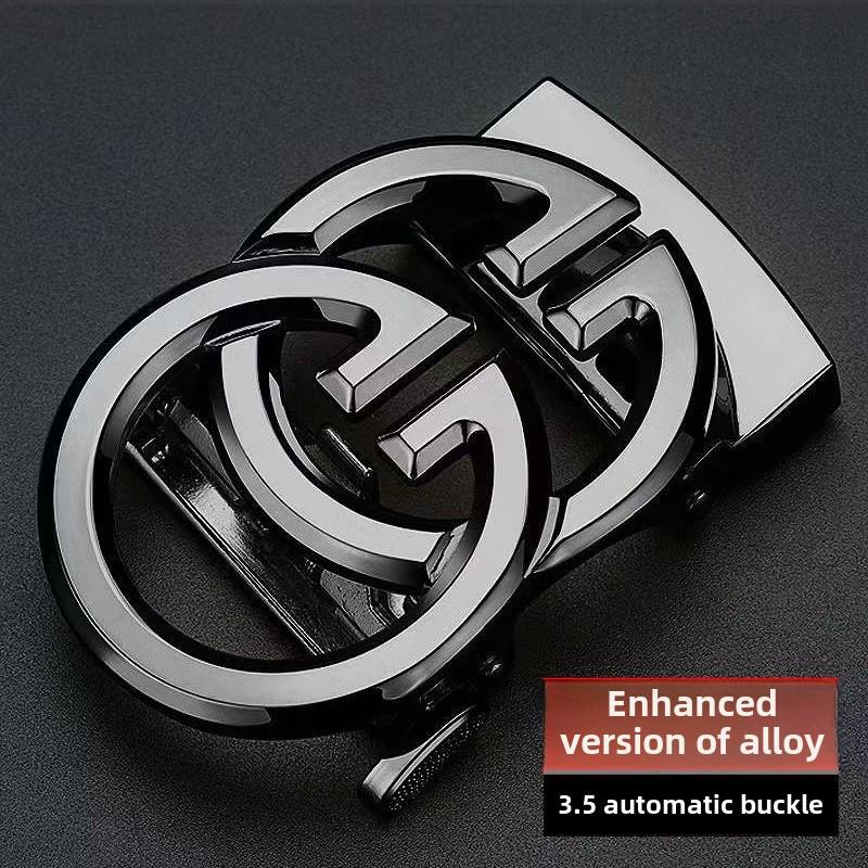 Мужской ремень из тисненой кожи с пряжкой из высококачественного сплава — повседневный и стильный