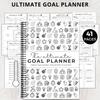Undated Ultimate Goal Planner Coil Notebook Planner Notebook, Personal Goal Management And Life Planning Journal, Daily Task And Goal Tracking Tool