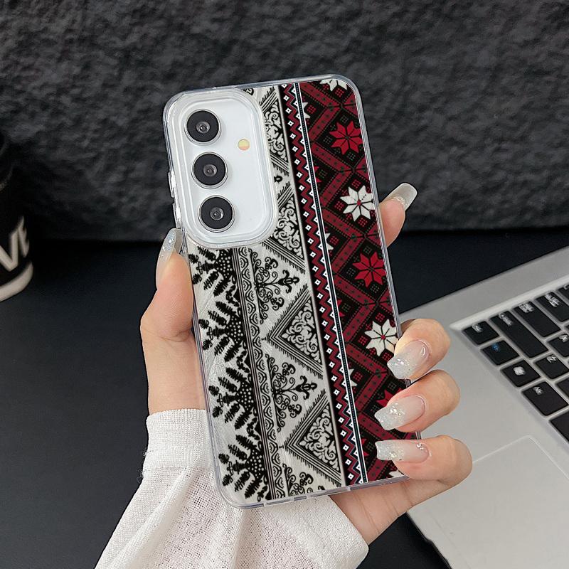 Лазерный чехол Camlet для Samsung Galaxy S24 FE S25 S24 S23 Ultra Plus A55 A56 A54 A25 A15 A16 A34 с винтажным узором тотем
