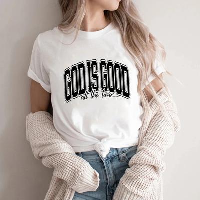 Бог Благ Всегда Принт Графический Уличная Мода Футболки Харадзюку Одежда Короткий Рукав Летняя Футболка Повседневные Женские Топы