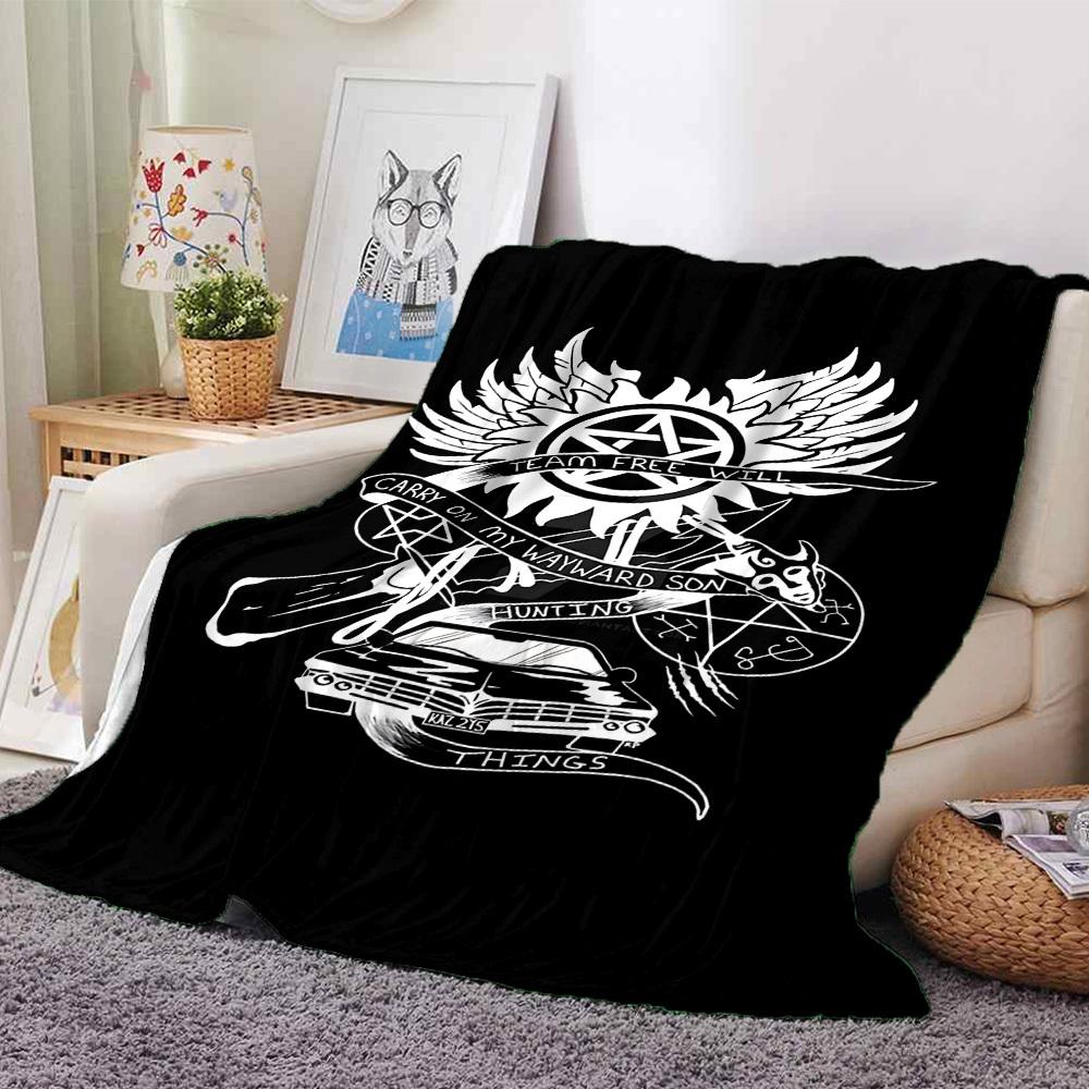 1pc Team Free Will Hunting Things Soft Flannel All Season Throw for Home, Office, Outdoor UseDurable Comfort Soft Warm Throw for Home