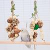 1PC Random Color Wood Hanging Parrot Chewing Swing Toy for Pet Bird Conure Parakeet Cockatiel Lovebird Birdcage Hanging Bite Toy