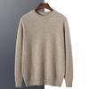 Men's Pure Cashmere Autumn/Winter Round Neck Sweater - Thick Knitted Long Sleeve Pullover