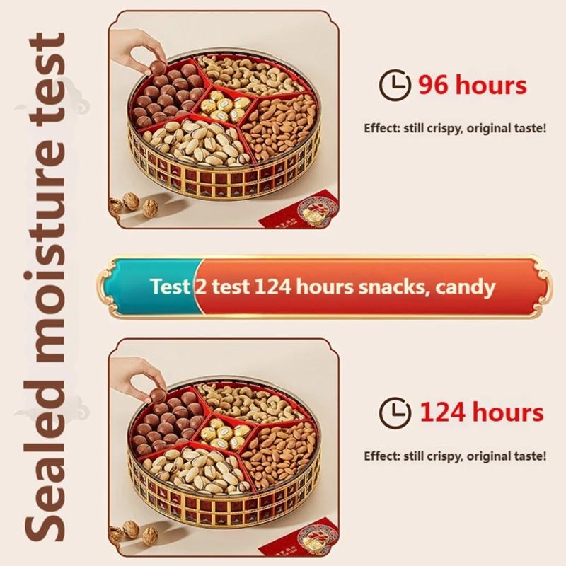 Rotating Fruit And Snacks Serving Tray Designed For Easy Access To Dry Fruits Nut And Candy During Family Gatherings