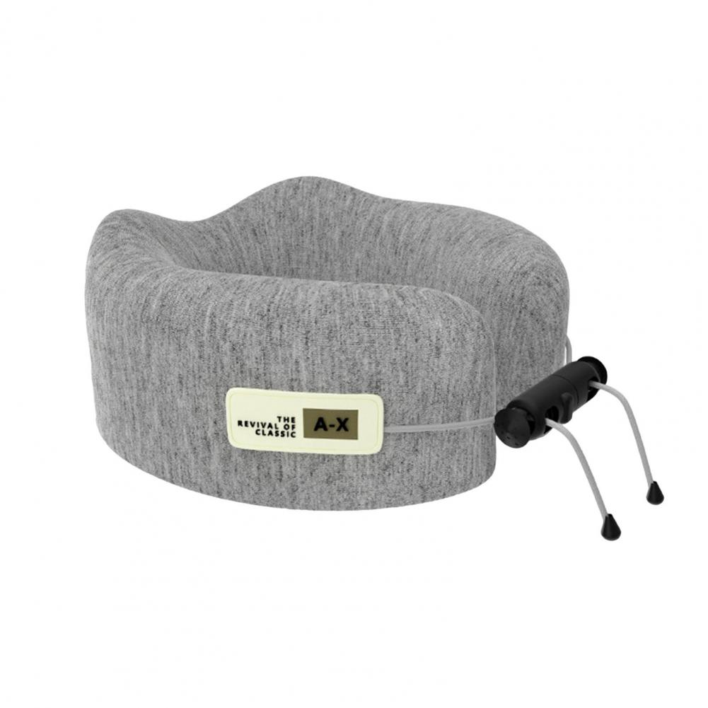 Cervical Support Travel Pillow Memory Foam U-shaped Travel Neck Pillow with Adjustable Drawstring for Pain Relief for Ultimate