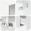 5 Piece Bathroom Cabinet Set White 43 x 16 x 62.5 cm