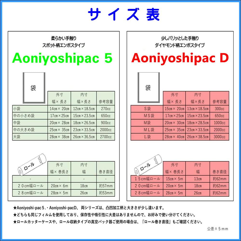 AoniyoshipacD Вакуумная упаковка Ширина 28 см x 1 Ширина 20 см x 1 x Ширина 15 см x 1 Рулон для вакуумной упаковочной машины Сменный рулон Тисненая вакуумная упаковка