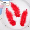 20Pcs57 Big Red Feather Diy Jewelry Accessories Clothing Handicrafts Decorative Materials