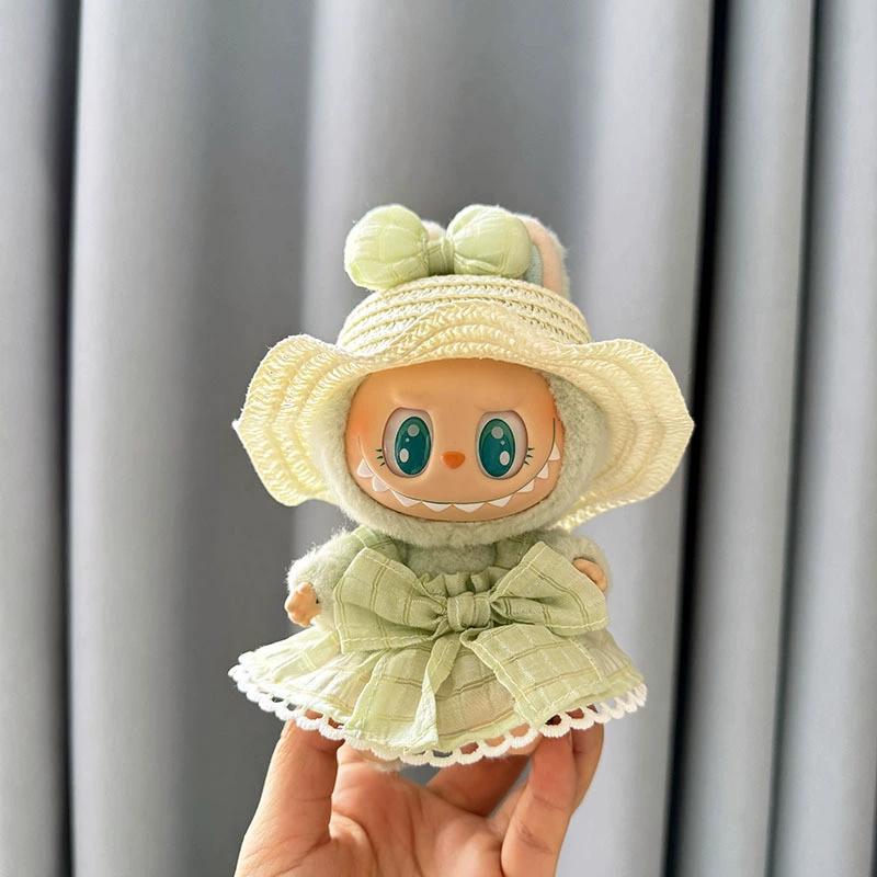 Mini Plush Doll'S Clothes Cute Outfit Accessories For Labubu V1 V2 Korea Kpop Idol Dolls Goose Dinosaur Macaron Clothing Gifts