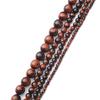 Бусины из натурального камня красный тигровый глаз круглые бусины для изготовления ювелирных изделий DIY браслет ожерелье ножной браслет