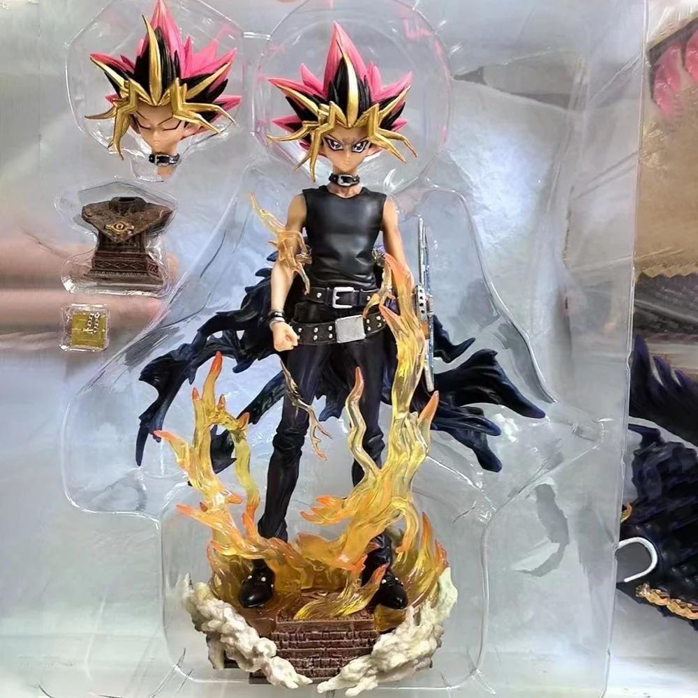 28cm/11.02in Yugi Muto Figure Dark Game Dimensional Figurine Duel Monsters Action Figures PVC Statue Collection Toys Gifts