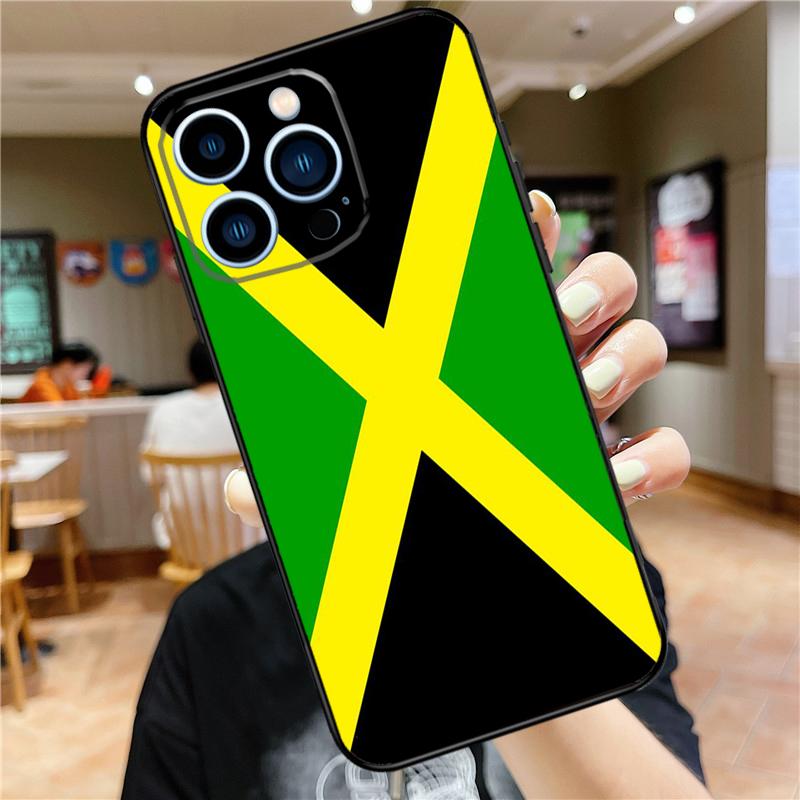 Jamaica Flag Phone Case For iPhone 16 15 Pro Max 14 11 13 12 Mini 7 8 Plus X XR XS Max Cover