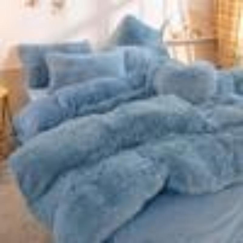 Размер King Size/Queen Size/Twin Size Зимняя юбка-кровать Пододеяльник Наволочка Комплект из четырех предметов Утолщение Теплая спальня Простое постельное белье Высококачественное зимнее белье