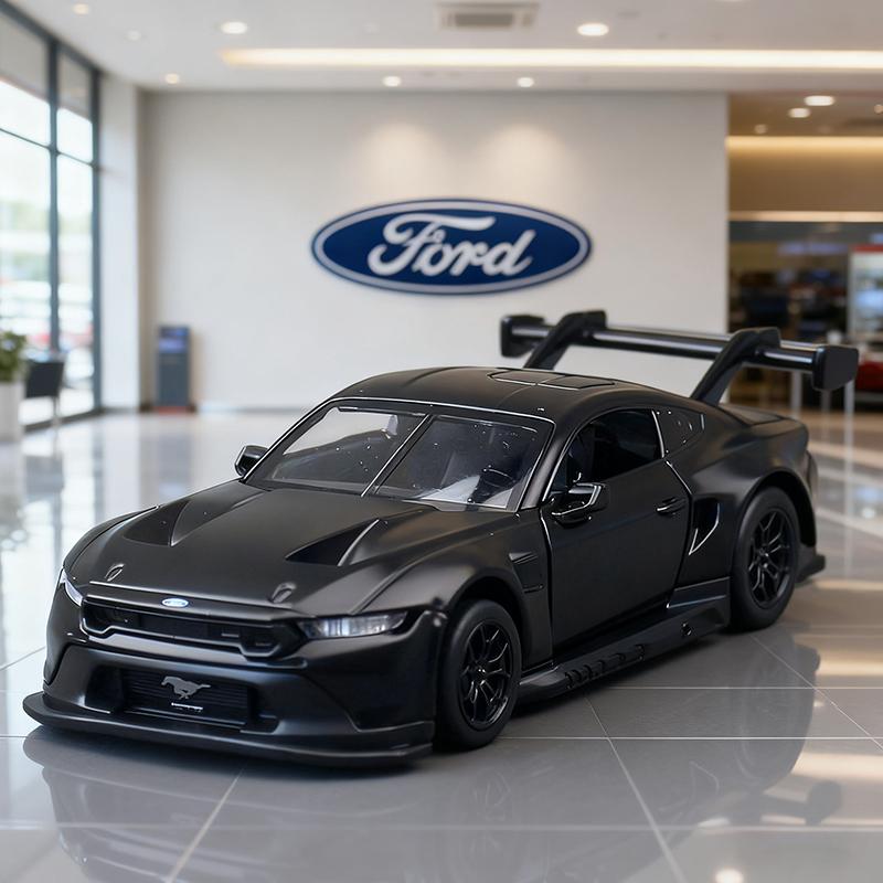 1/42 Ford Mustang GT3 Металлическая модель автомобиля Литье под давлением и игрушечные транспортные средства Модель автомобиля Масштабная модель Миниатюрная модель автомобиля Игрушки для детей