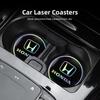 cwcr1 2Pcs Honda Logo Water Cup Pad Laser Silent Mat For Honda Civic Accord Crosstour Spirior Odyssey Avancier UR-V Sienna Elysion