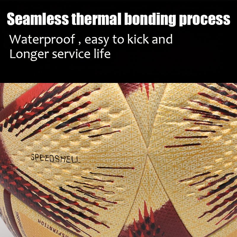 2022 Durable Soccer Ball Professional Size 5 Golden PU Material Wear Resistant Match Training Football Qatar World Cup Football