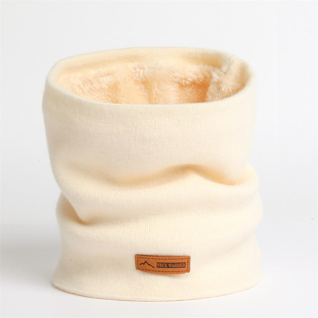 Solid Color, Knitted Scarf, Men's and Women's, Autumn and Winter, Pullover, Neck Protector, Thickened, Warm Neck Cover, Scarf, Outdoor