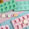 Porous Animal Silicone Lollipop Mold Princess Cheese Stick Making Tool Chocolate Candy Ice Mould Party Snack Children's Day Gift
