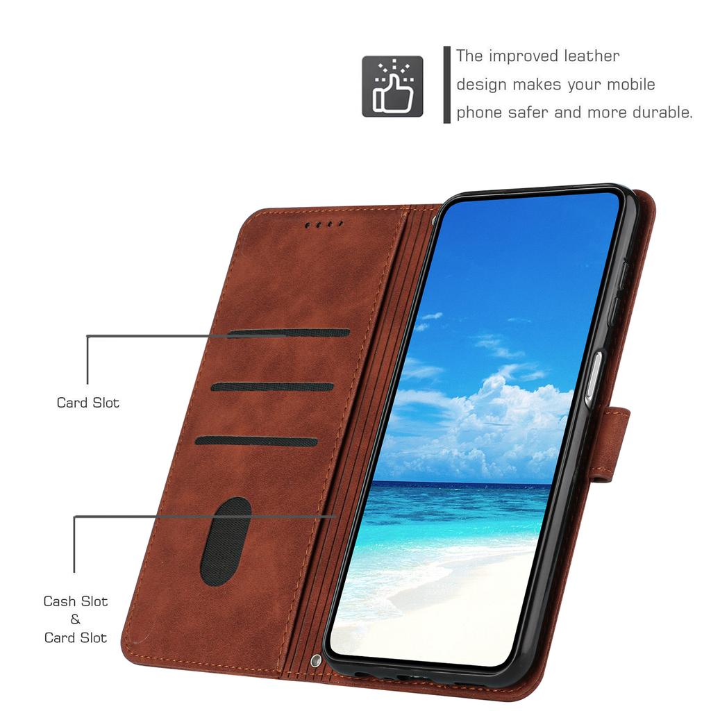 For Motorola Edge 60 Pro 5G Stand Case PU Leather Phone Cover Imprinted Heart Pattern