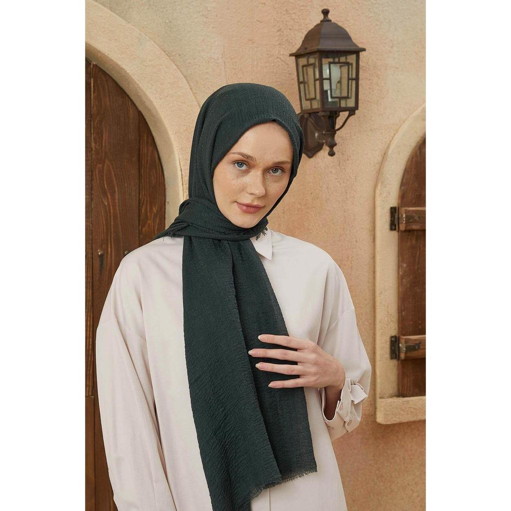 Crepe Hijab Army Green