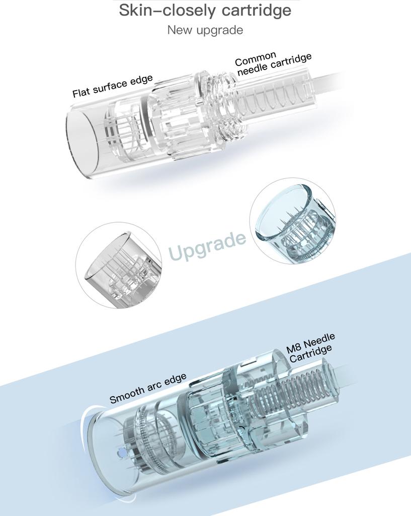 Dr.Pen M8W Перезаряжаемая ручка с микроиглами для мезотерапии, набор для ухода за кожей с 12 шт. картриджами, роликами для дермы, MTS, профессиональное устройство для салона красоты
