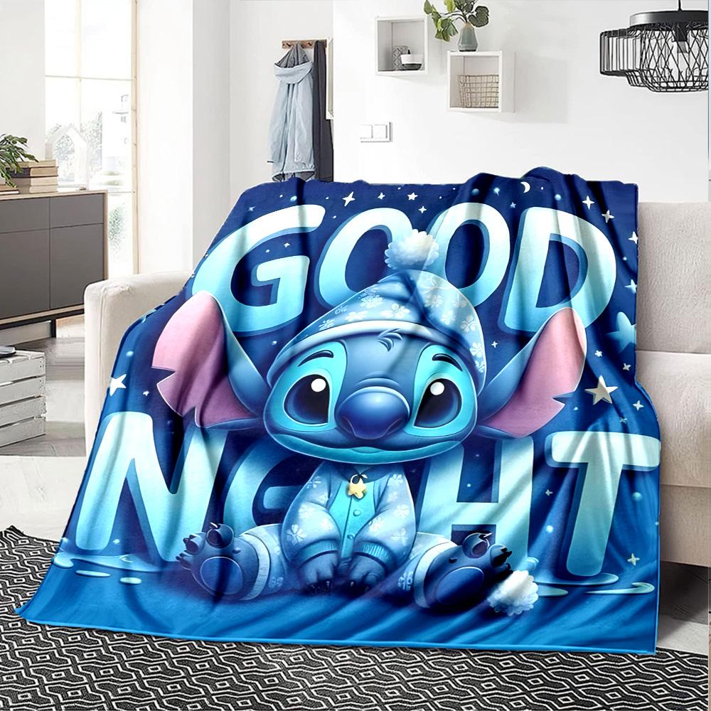1pc S-Stitch12 Blanket, Gift, for Men and Women, Soft Blanket, Good for Sofa Bed Couch Travel, Lightweight Flannel Blanket