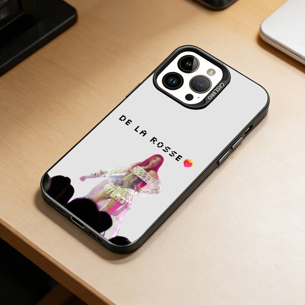 Singer DLR-De La Rose Phone Case For iPhone 17,16,15,14,13,12,11 Plus,Pro Max,XS,Colorful Silver Phone case Funda Cover