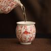 Расписанная вручную керамическая чайная чашка с рыбой, ретро китайская чашка для чая кунг-фу гунфу, чашка мастера, пиала, бытовая чайная посуда, посуда для напитков, чайная церемония