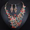 Exaggerated Temperament Full Of Diamonds, Peacock Necklace, Earrings Set, Dress, Dinner Party Women'S Accessories