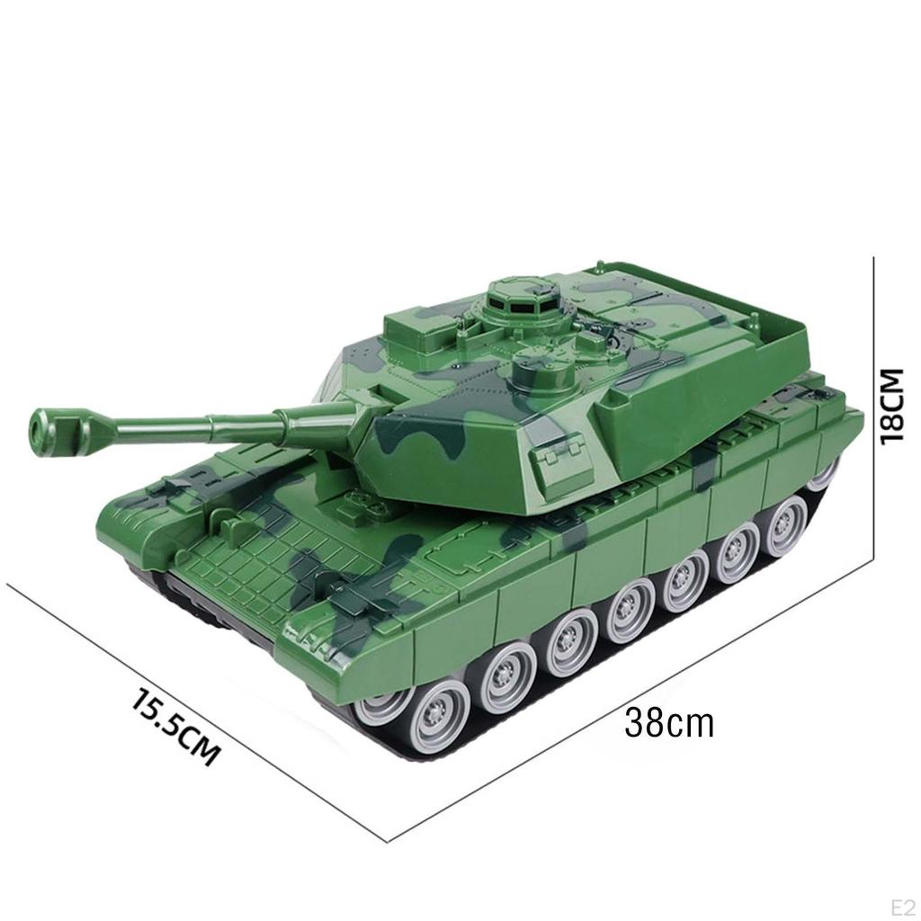 Inertia Tank Toy Kids Driven Rotatable Turret, Simulation Tanks for Children