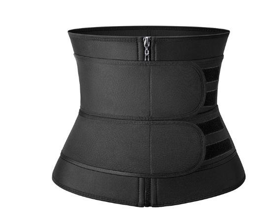 Women Neoprene Sauna Waist Trainer Corset 3‑Row Hooks Tummy Control Postpartum Waist Shaper Fitness Body Belt