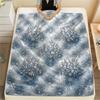 1Pc Gorgeous Print Flannel Blanket, High quality Comfortable for All Seasons, Home Decor, Warmth and Comfort, Perfect for Christmas Gifts W36