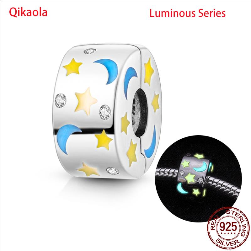 Original 100% sS925 Sterling Silver Luminous Octopus Ocean Series Charms Fit Bracelet DIY Beads Ms Jewelry Gift New In