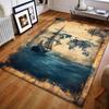 Винтажный принт морской карты ковер для спальни, гостиной, прикроватный, под диван, напольный коврик, современный домашний декор, ковер для зонирования, большой размер