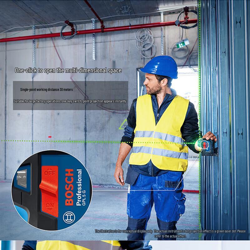 Bosch GPL 5 G Green Beam 5-Point Laser Level CN plug (adapter included)