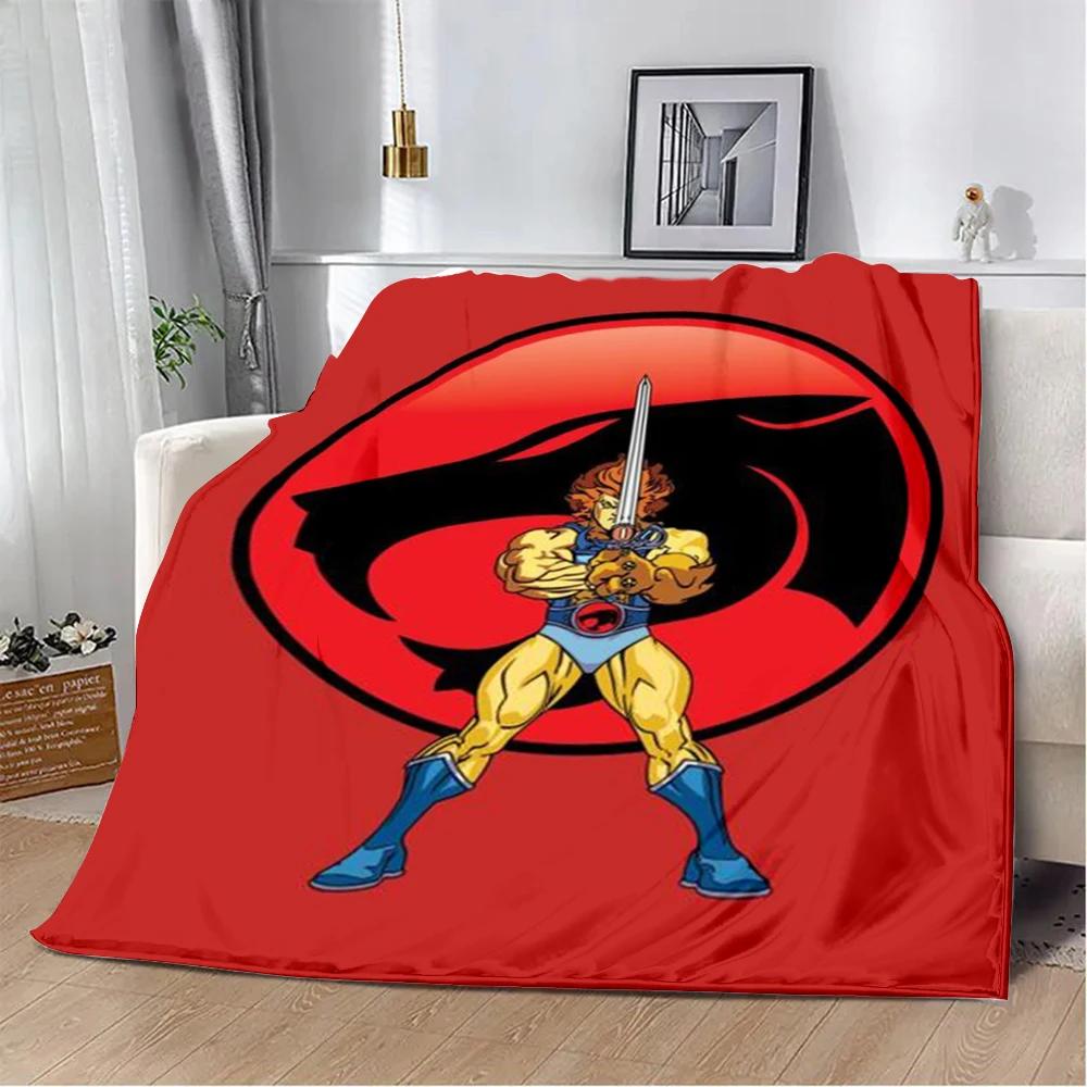 Fashion Cartoon Thundercats Printed Blanket Picnic Blankets Warm Blanket Soft and Comfortable Blanket Home Travel Birthday Gifts
