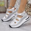 Sports Sandals Women's 2025 Summer New Slope Heel Bag Head Hollow Sandals Foreign Trade Large Size Platform Women's Shoes