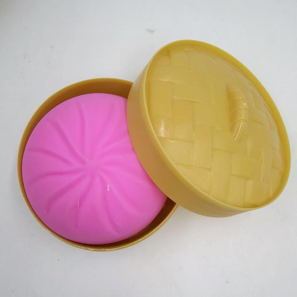 Simulated Baozi Squishy Toy TPR Stress Relief Toy Creative Decompression Bun Soft Stretchy for Kids Adults