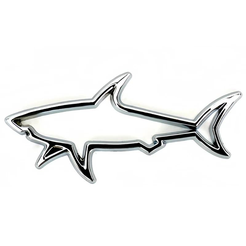 3D Металлические Полые Акула Стильные Наклейки для Автомобиля Креативные Автомобили Мотоциклы Компьютерные Наклейки Наклейки Украшения Авто Аксессуары