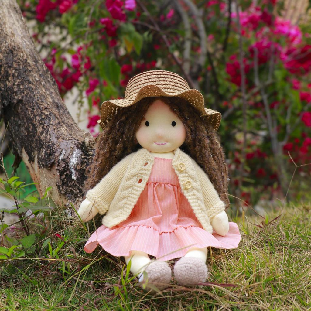 BlissfulPixie Waldorf Doll Handmade Doll Kristy 30 см Мягкая Девочка Милая Мягкая Игрушка Лучшая Кукла для Детей -