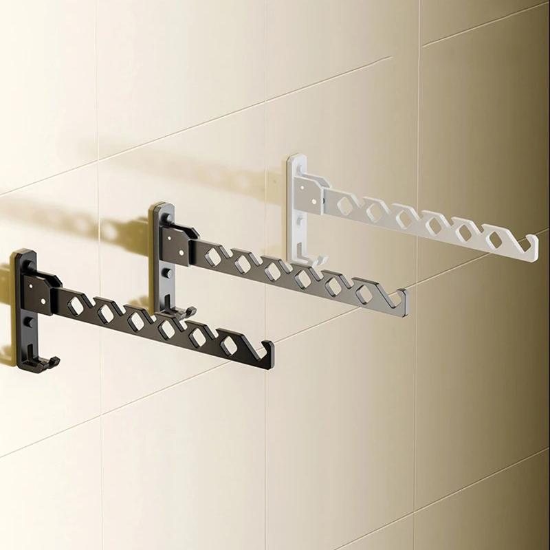 Настенные складные сушилки на 180 °. Универсальная сушилка для одежды из алюминиевого сплава для балкона, ванной комнаты. Регулируемая вешалка для ткани.